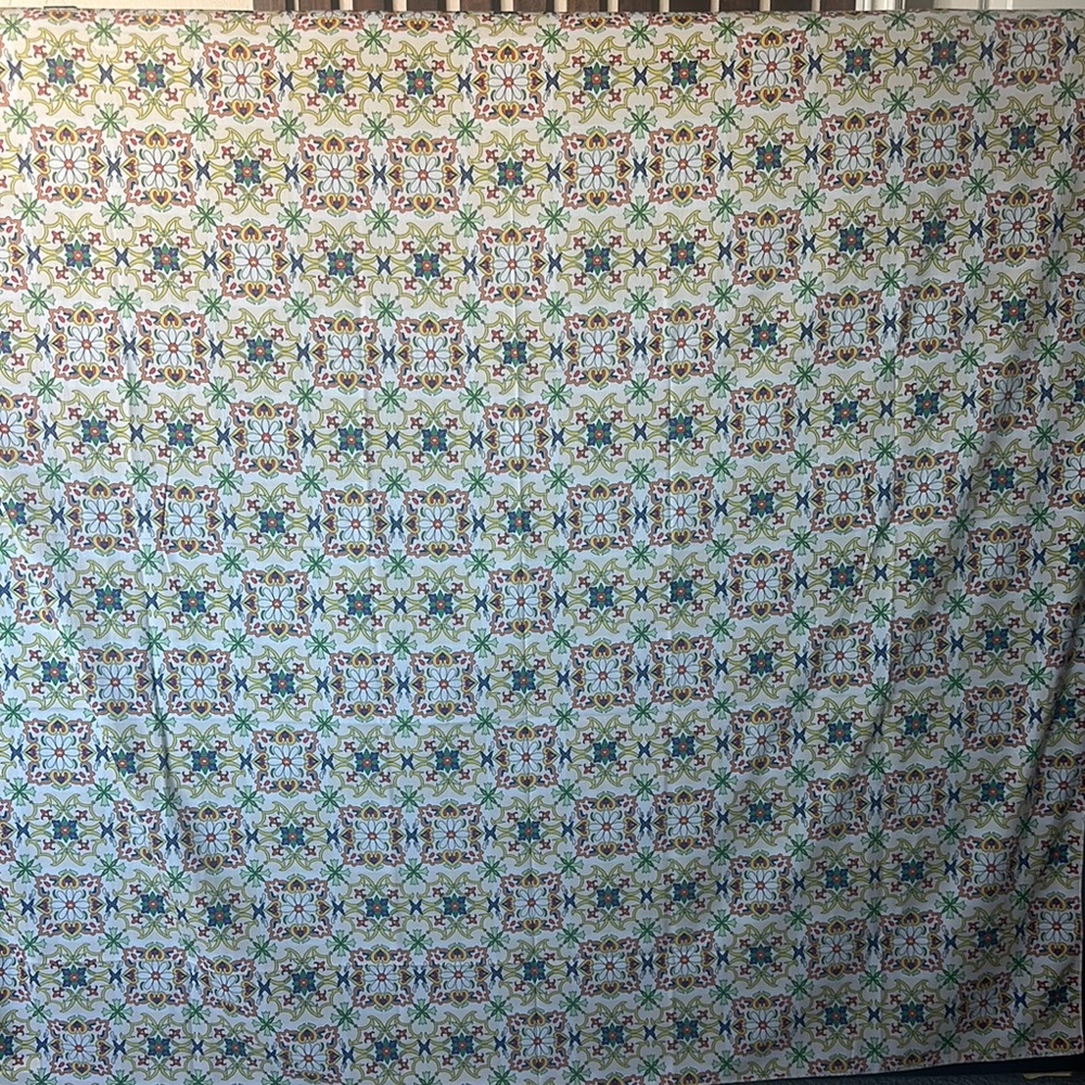 Blackbough Floral and Geometric Print Oversized Wrap/Sarong